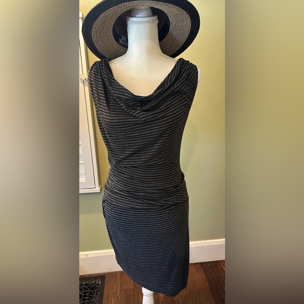 Drew cotton sleeveless striped mini dress